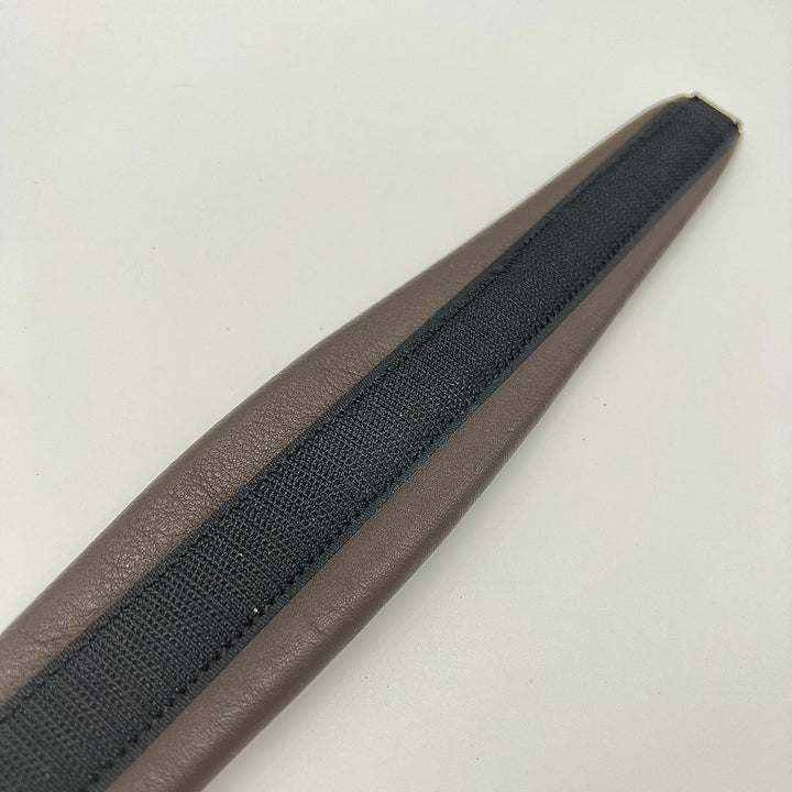 Wechselbares, braunes Nasenpolster CONIC BASIC. Passend zu unserer Trensenkollektion INFINITY in edler konischer Form mit 8mm dickem Neoprenpolster und geschmeidigem Softleder.